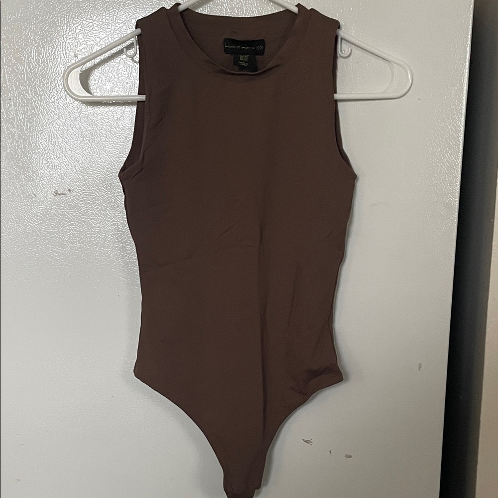House of Harlow 1960 XS Sleeveless Bodysuit Dreamy Chocolate Balletcore